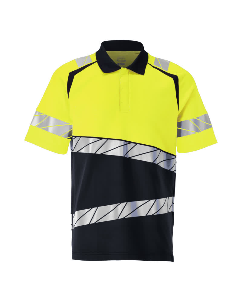 MASCOT Polo shirt – Dark Navy/Hi-Vis Yellow