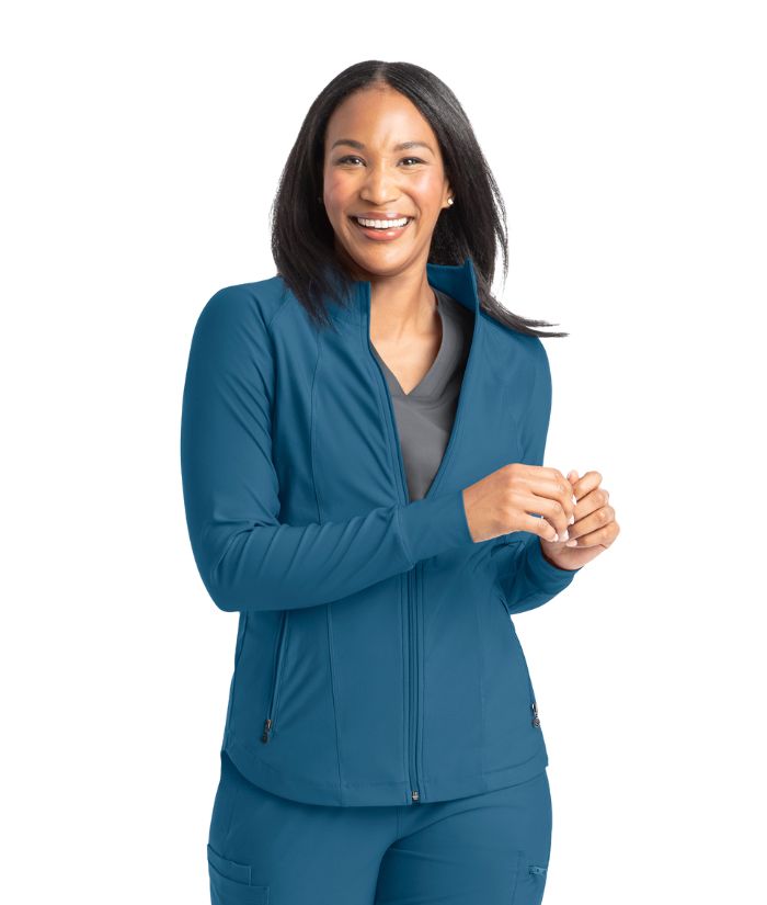 Full Zip Scrub Warm Up  Track Jacket