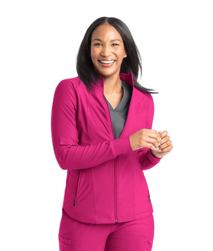 Full Zip Scrub Warm Up  Track Jacket