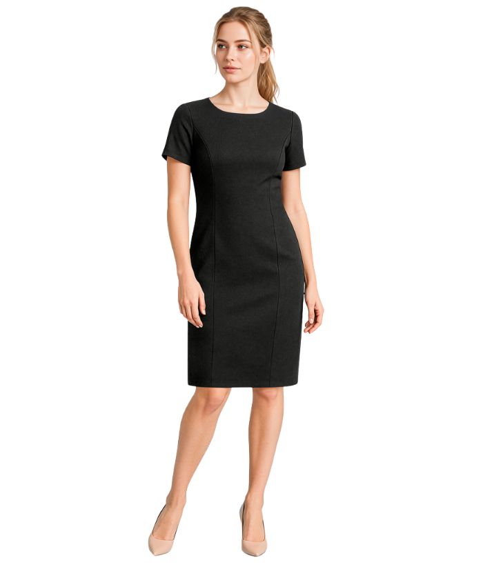 Womens Cool Stretch Short Sleeve Shift Dress