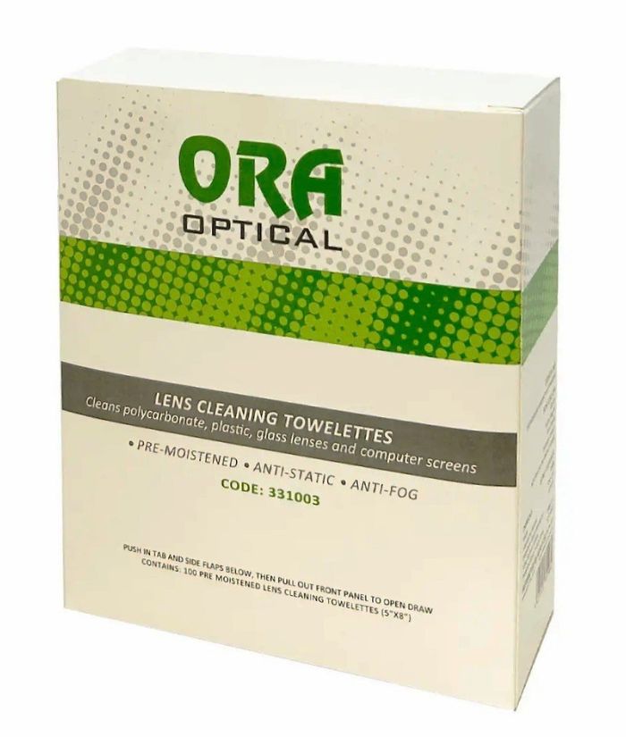 Ora Lens Cleaning Wipes, Box 100
