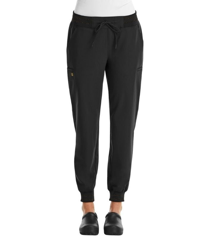 Women’s Full Waist Jogger with Metallic Detail