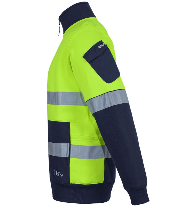 JB's 350g Hi Vis (D+N) 1/2 Zip Trade Fleece
