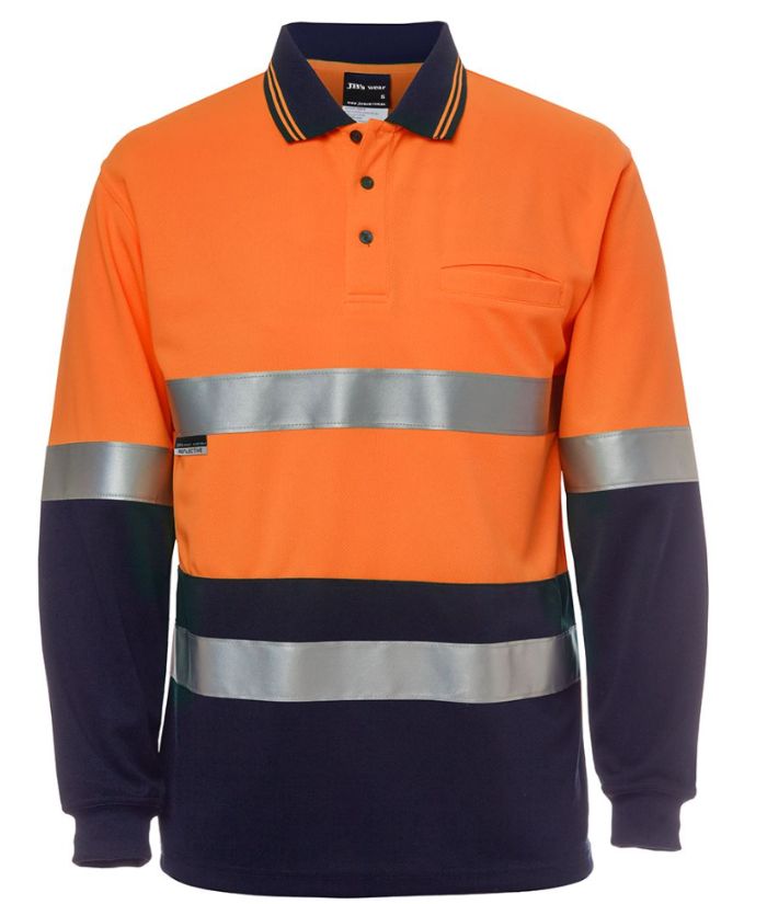 JB's Hi Vis L/S (D+N) Traditional Polo
