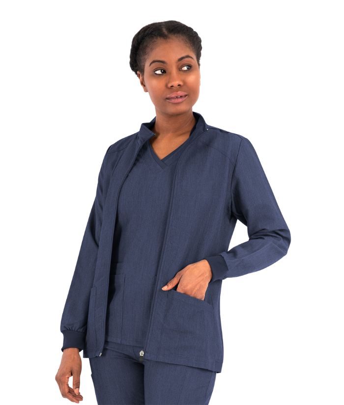 Women’s Hi-Collar Warm Up Scrub Jacket