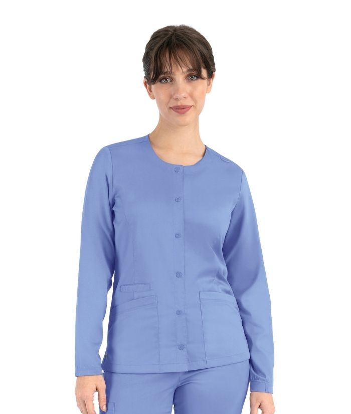 Women’s Round Neck Snap Jacket