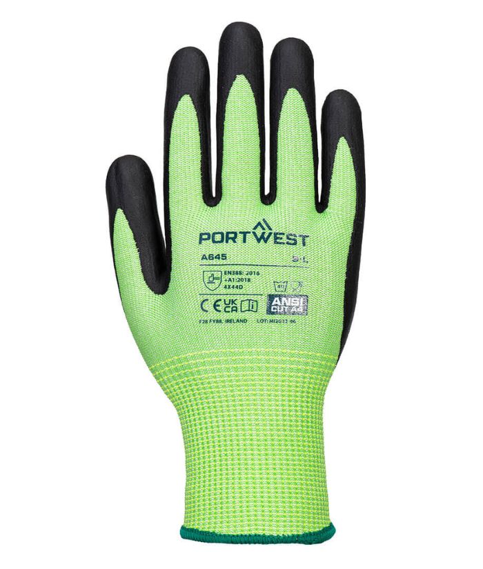 Green Cut Glove - Nitrile Foam Green/Black