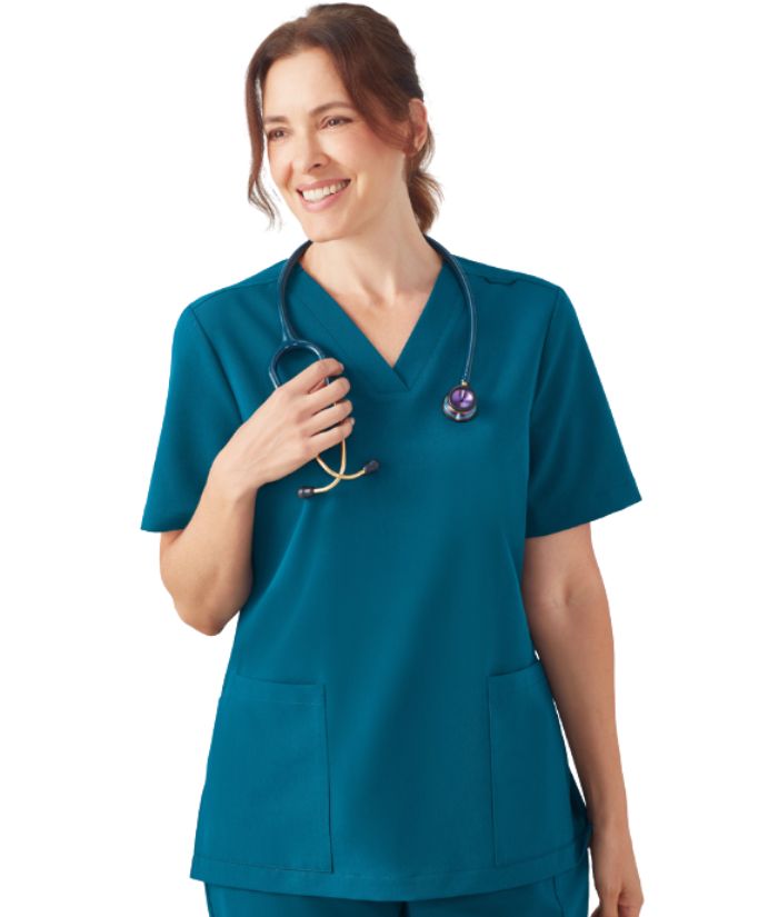 Womens Pulse V-Neck Scrub Top