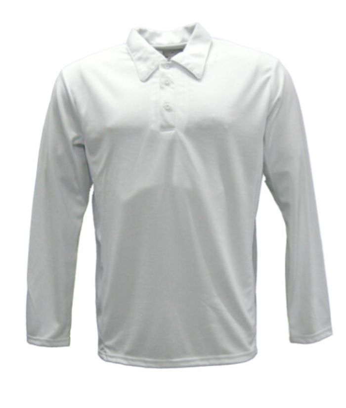 Unisex Adults Long Sleeve Cricket Polo.
