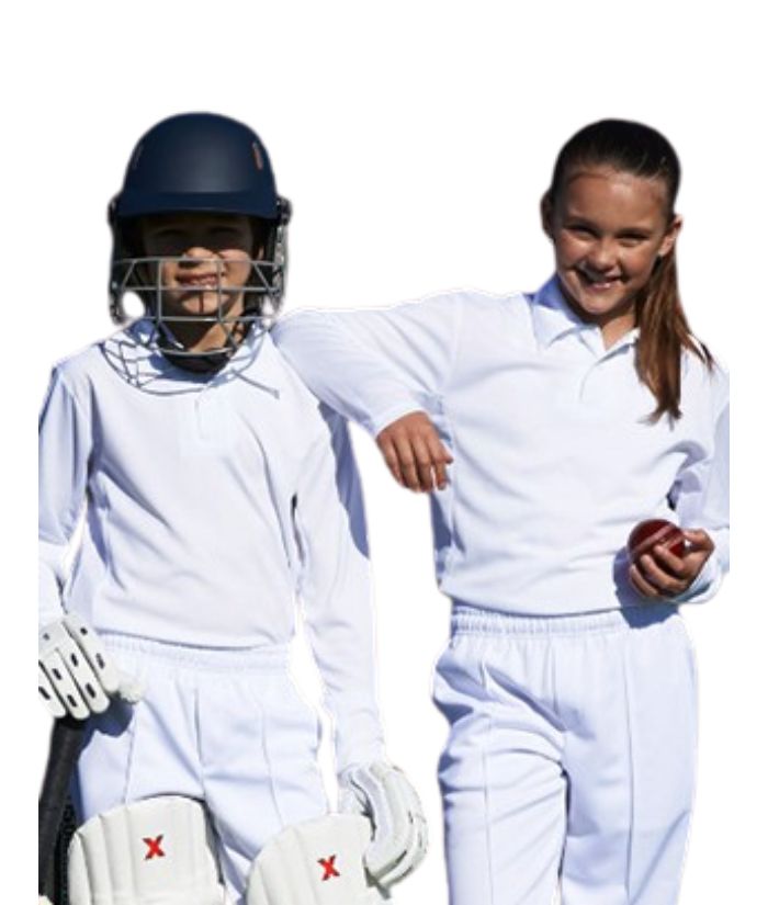 Kids Long Sleeved Cricket Polo.