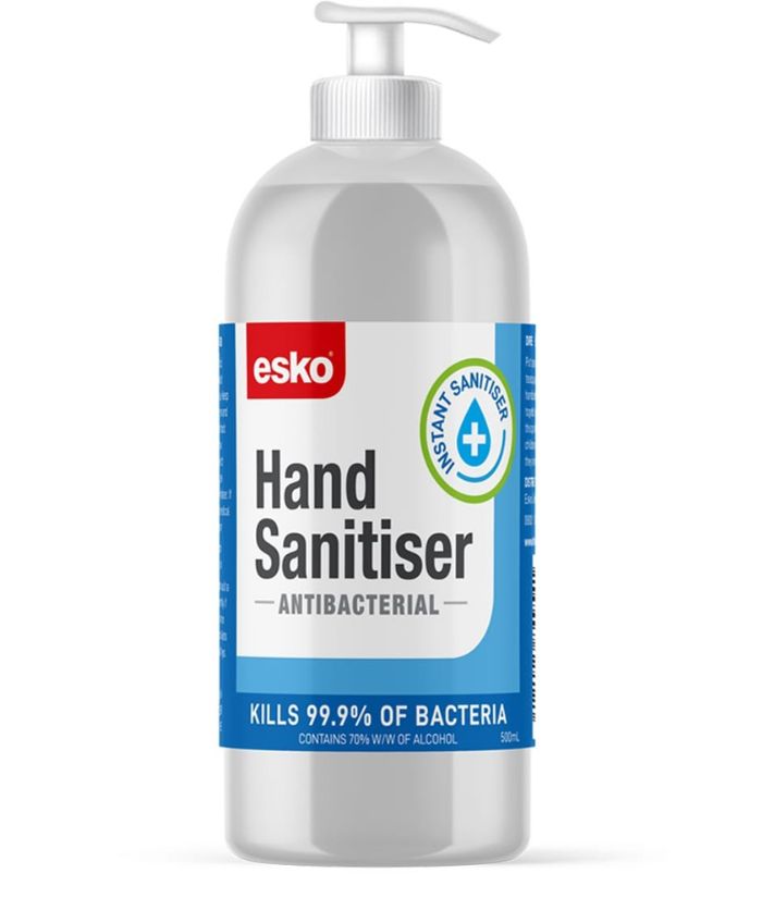 Esko Hand Sanitiser Gel, 500ml Pump Bottle
