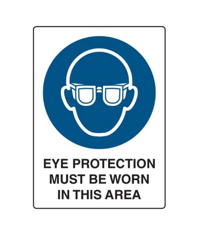 Eye Protection Area Eye Protection Area Sign