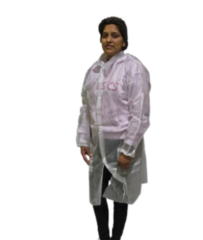 Marketlab Raspberry Disposable Lab Coats 50 Disposable Lab Coats