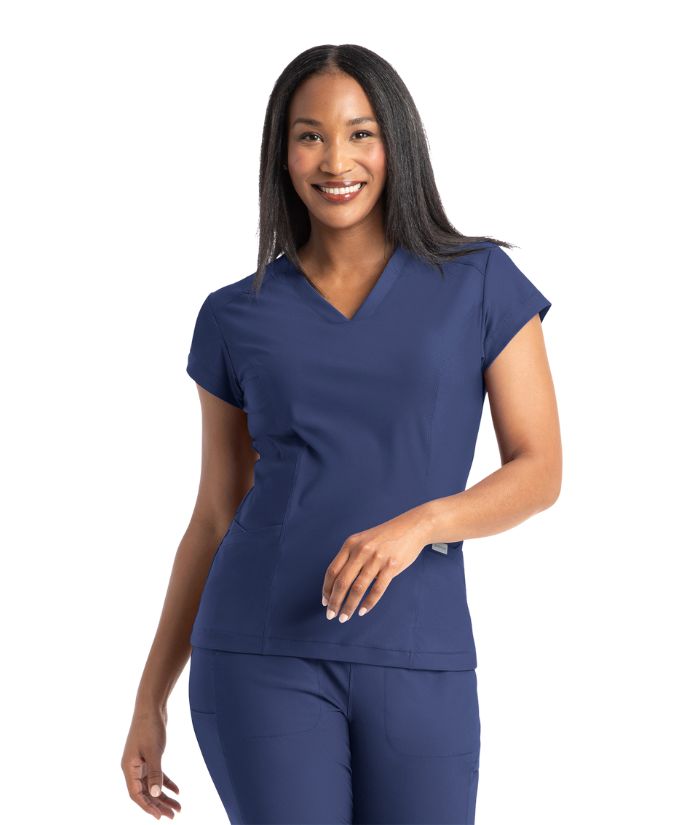 Embrace Scrubs Zoe - Banded V-Neck Top