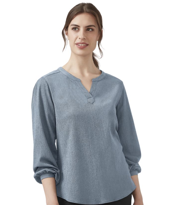 Womens Ruche Long Sleeve Blouse