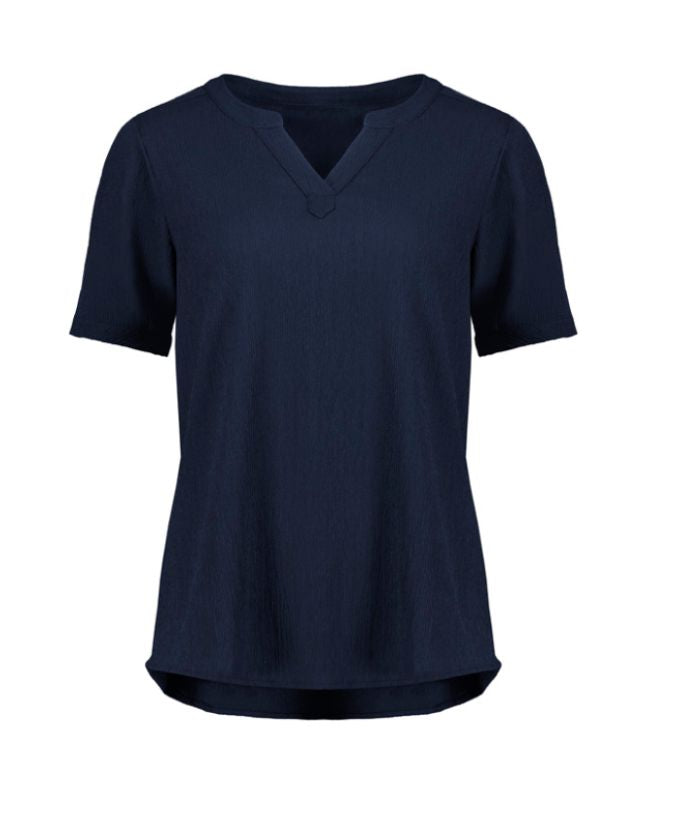 Womens Ruche Short Sleeve Blouse