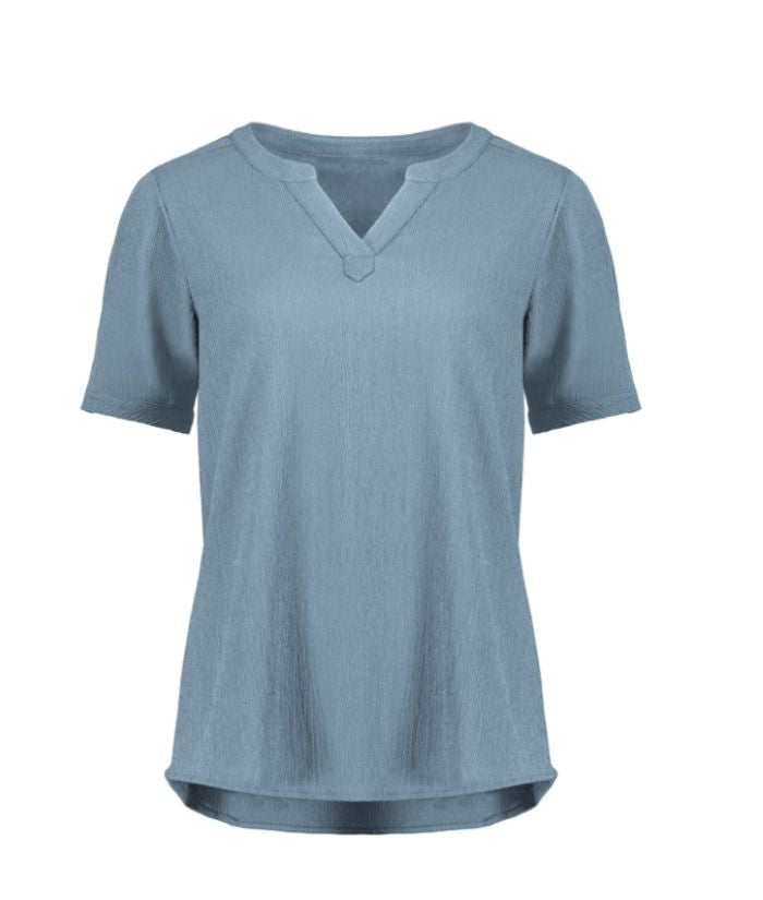 Womens Ruche Short Sleeve Blouse