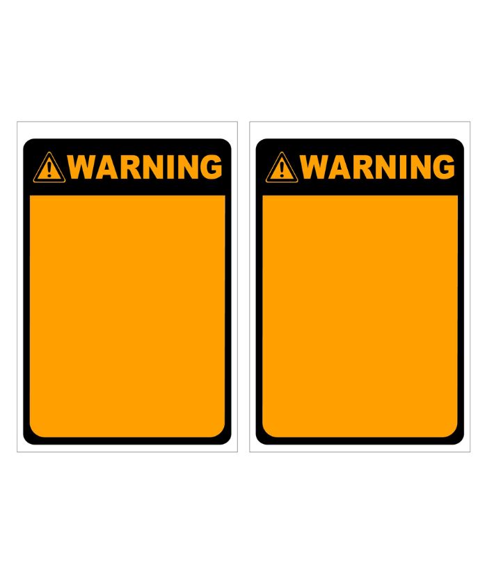 WARNING Blank Lockout Tag