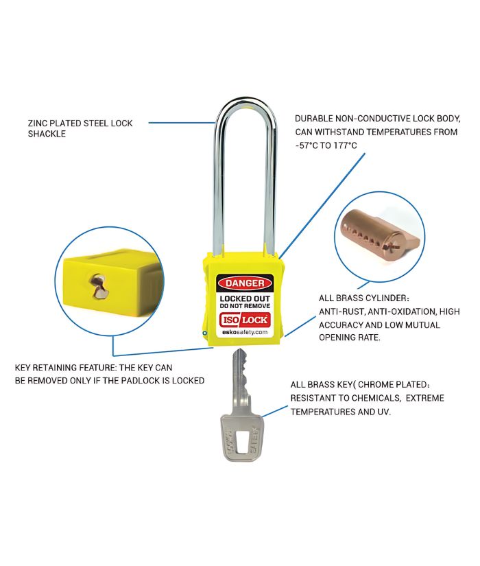 Standard Length Steel Shackle Padlock
