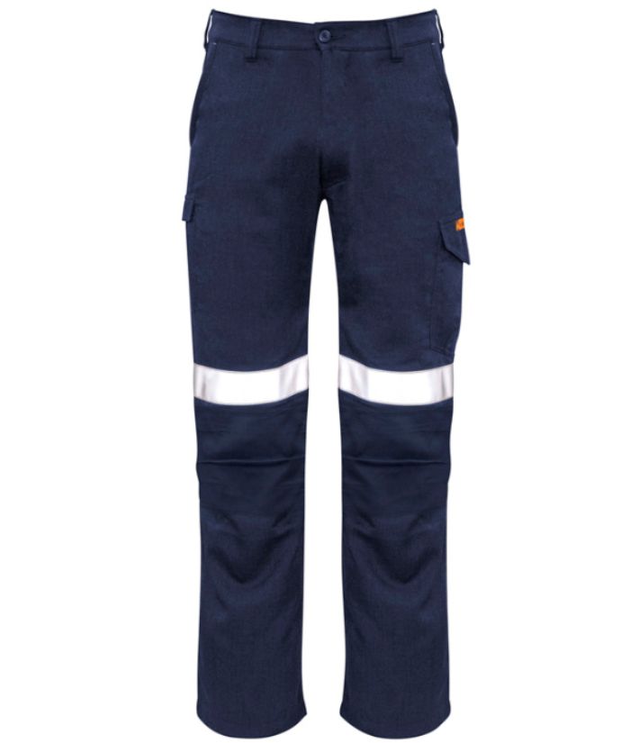 Mens Orange Flame Taped Cargo Pant (Stout)