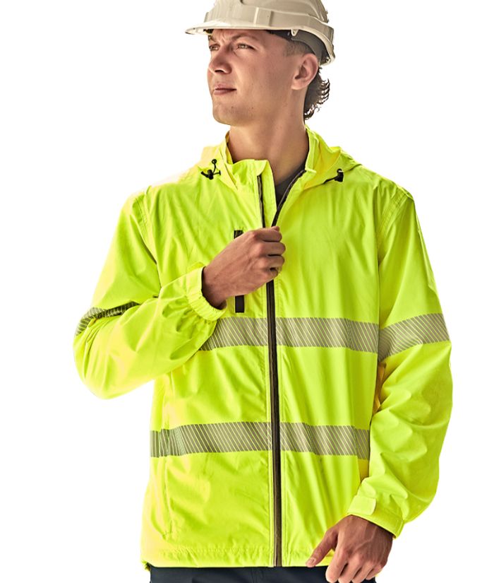 Unisex Super Light Segmented Tape Packable Rain Jacket