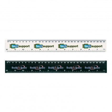 trends-collection-30cm-plastic-ruler-cm-inches-100422-black-white