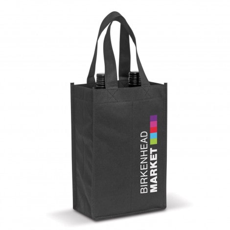 trends-collection-double-wine-tote-carry-bag-reusable-107681-black-logo