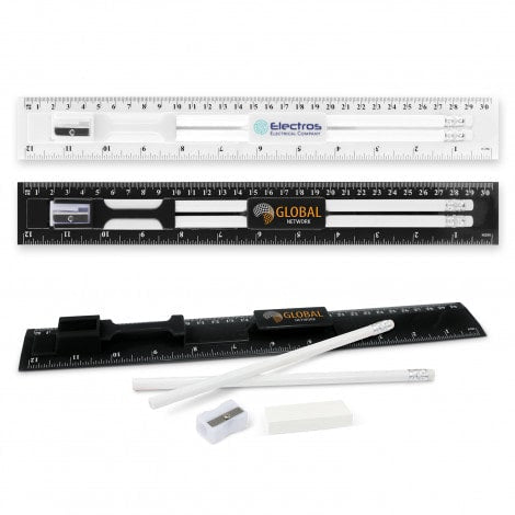 trends-collection-stationery-set-ruler-pencils-eraser-black-white-116445
