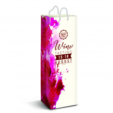 Full Colour Laminated Wine Bag - Single Bottle - Uniforms and Workwear NZ - Ticketwearconz