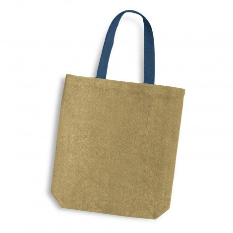 Thera Jute Tote Bag Coloured Handles - Uniforms and Workwear NZ - Ticketwearconz