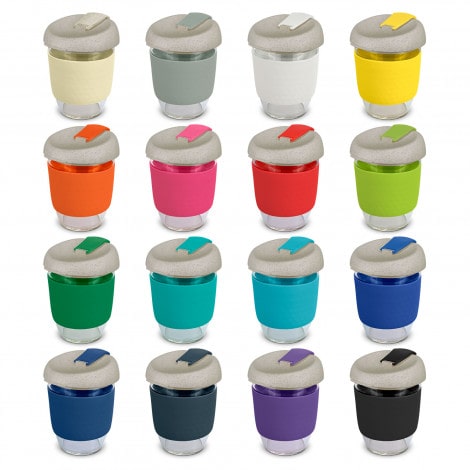 Stellar Natura Reusable Glass Coffee Cup - 250ml & 350ml - Uniforms and Workwear NZ - Ticketwearconz