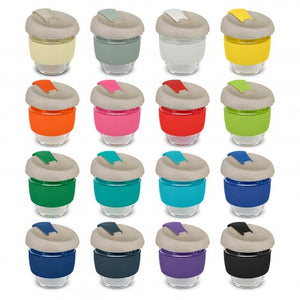 Stellar Natura Reusable Glass Coffee Cup - 250ml & 350ml - Uniforms and Workwear NZ - Ticketwearconz