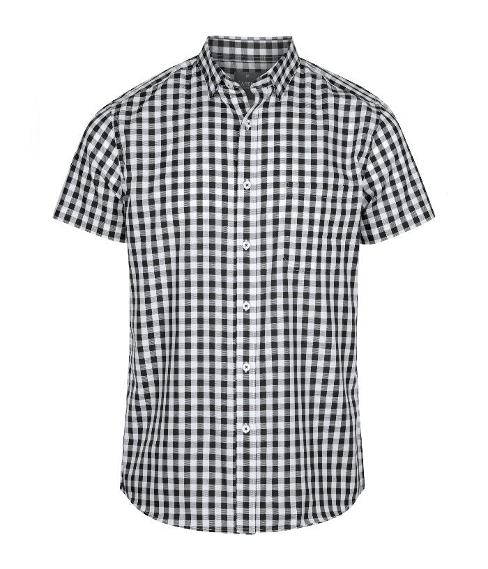 Degraves Royal Oxford Check Short Sleeve Mens Shirt - Uniforms and Workwear NZ - Ticketwearconz