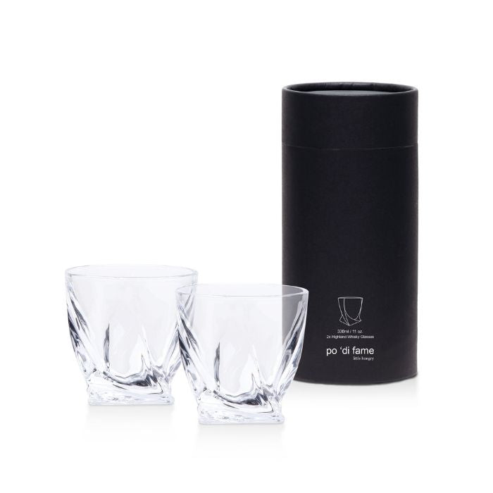 Highland Whiskey Glass Set - Po &#39;di fame - Uniforms and Workwear NZ - Ticketwearconz