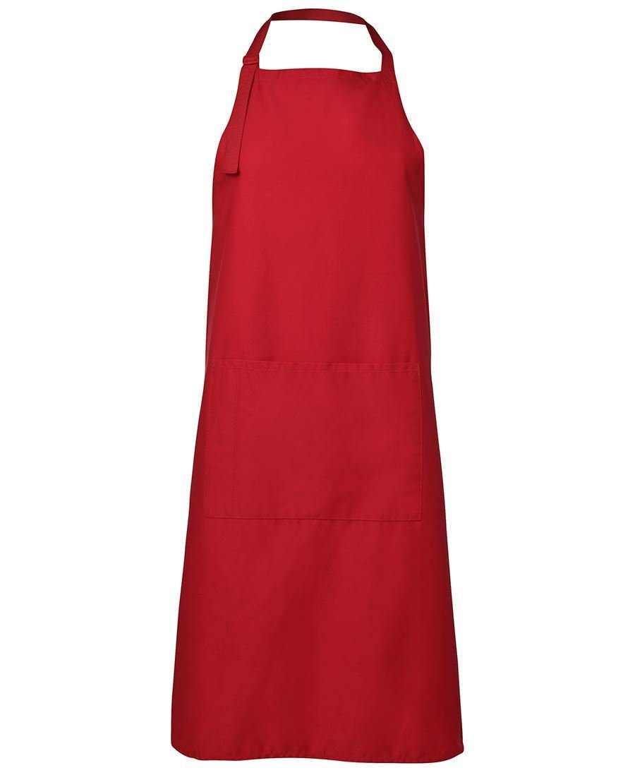 jb&#39;s-apron-bib-aprons-nz-full-pocket-red-black-polycotton-cafe-kitchen-chefs