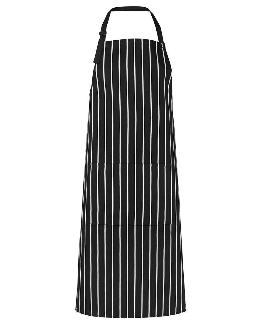Bib Striped Apron - With Pocket