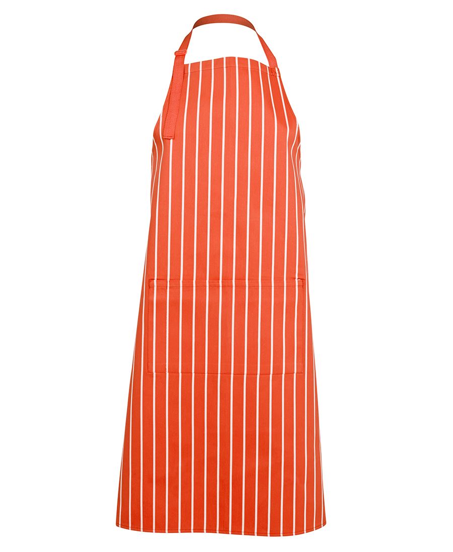 Bib Striped Apron - With Pocket