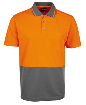Adults Hi Vis, Non Cuff, Traditional Polo - 6HVNC