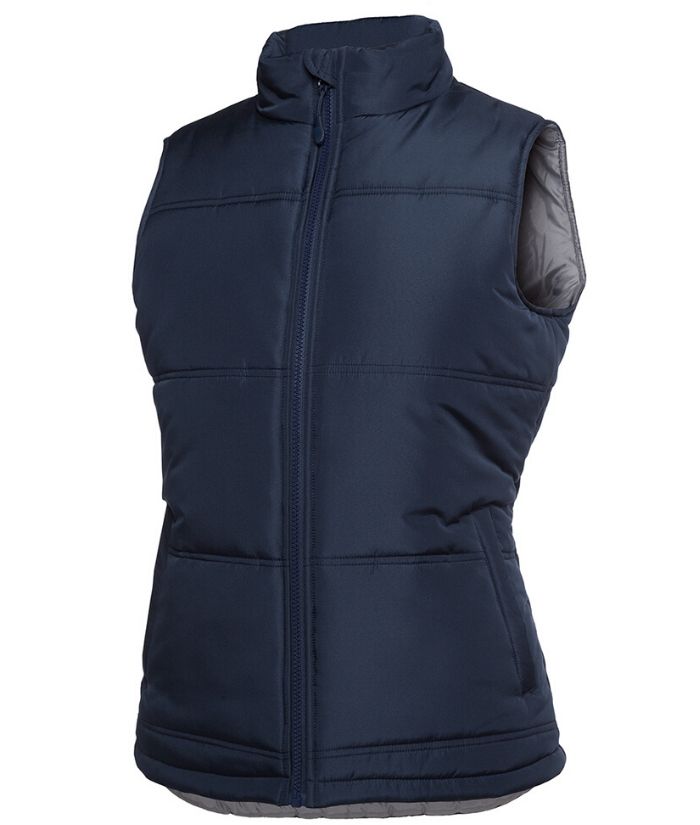 womens-puffer-vests-nz-Ladies-adventure-puffer-vest-3ADV1-Black/Grey-navy/grey