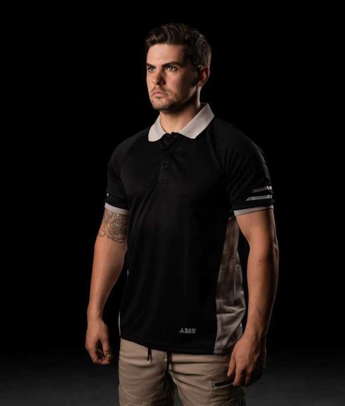 all-colours-orange-yellow-black-with grey-contrast-bad-workwear-modern-short-sleeve-polo-SSPOLO2