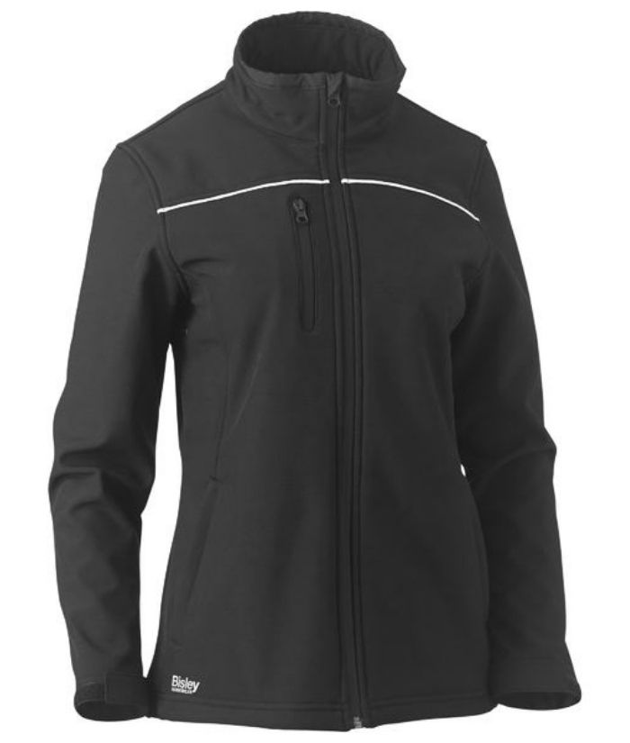 Bisley-womens-softshell-jacket-BJL6060-black-reflective-piping