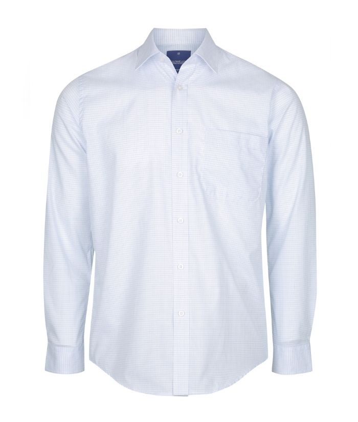 Bell Mini Check Long Sleeve Mens Shirt - Uniforms and Workwear NZ - Ticketwearconz