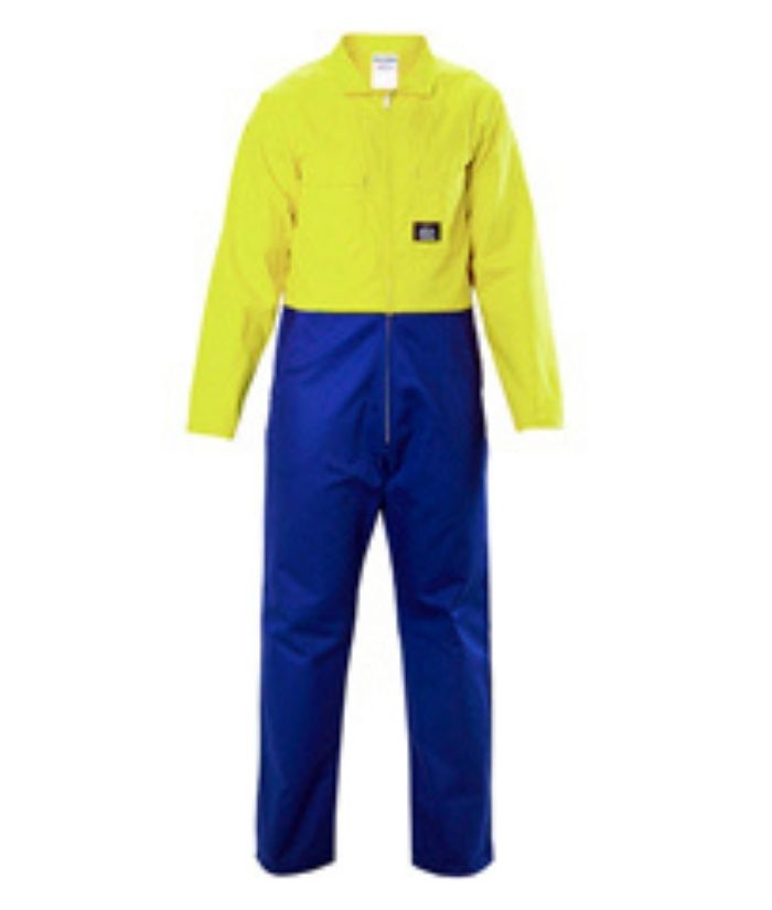 Day Only Combination Polycotton, Hi Viz Zip Overall - Uniforms and Workwear NZ - Ticketwearconz
