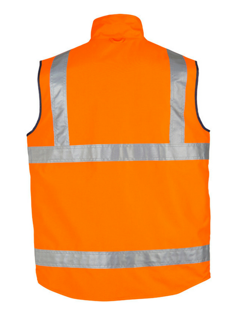 Mens Hi Vis Lightweight Fleece Lined Vest - Uniforms and Workwear NZ - Ticketwearconz
