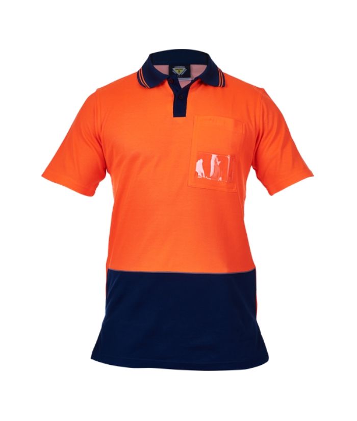 Hi Vis Day Only Cotton Backed Polo - Uniforms and Workwear NZ - Ticketwearconz