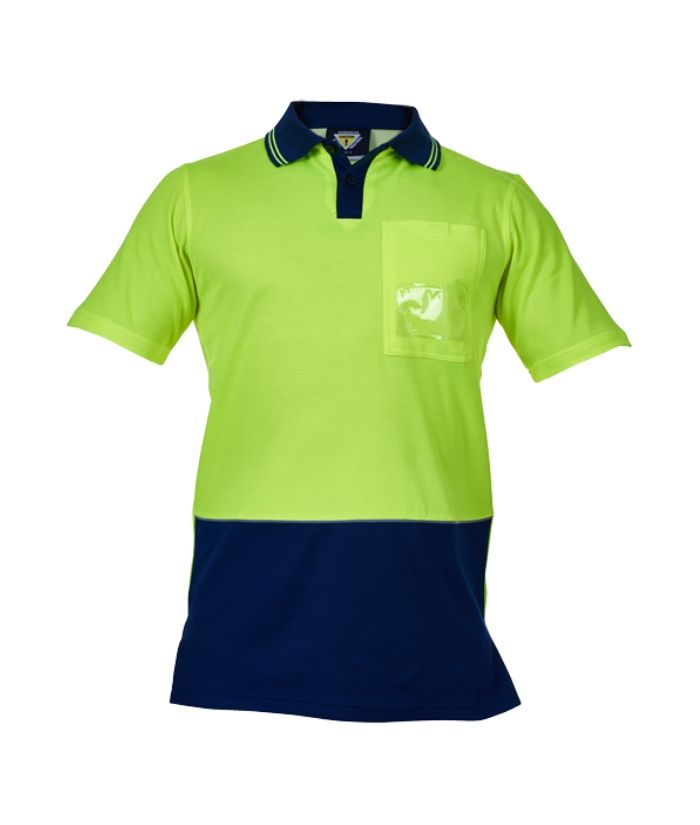 Hi Vis Day Only Cotton Backed Polo - Uniforms and Workwear NZ - Ticketwearconz