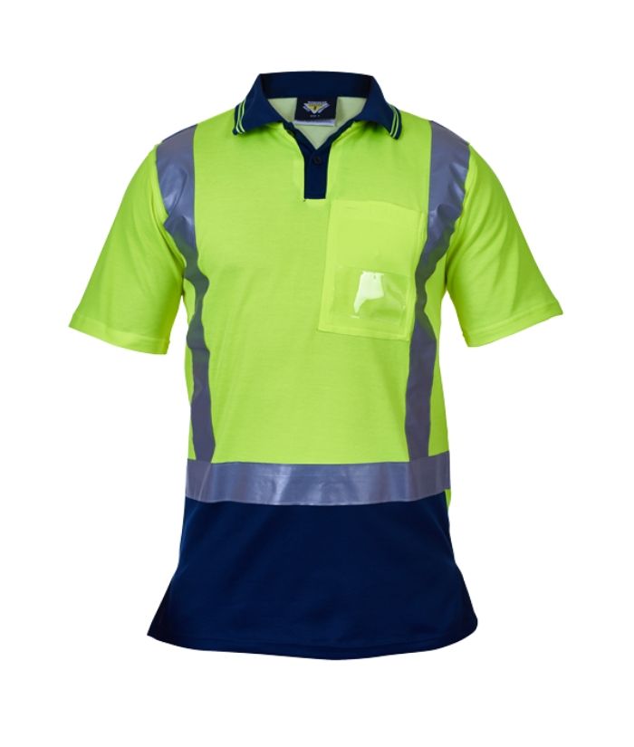 Hi Vis Day/Night Cotton Backed Polo - Uniforms and Workwear NZ - Ticketwearconz