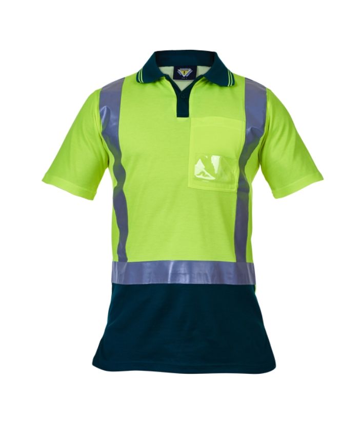 Hi Vis Day/Night Cotton Backed Polo - Uniforms and Workwear NZ - Ticketwearconz