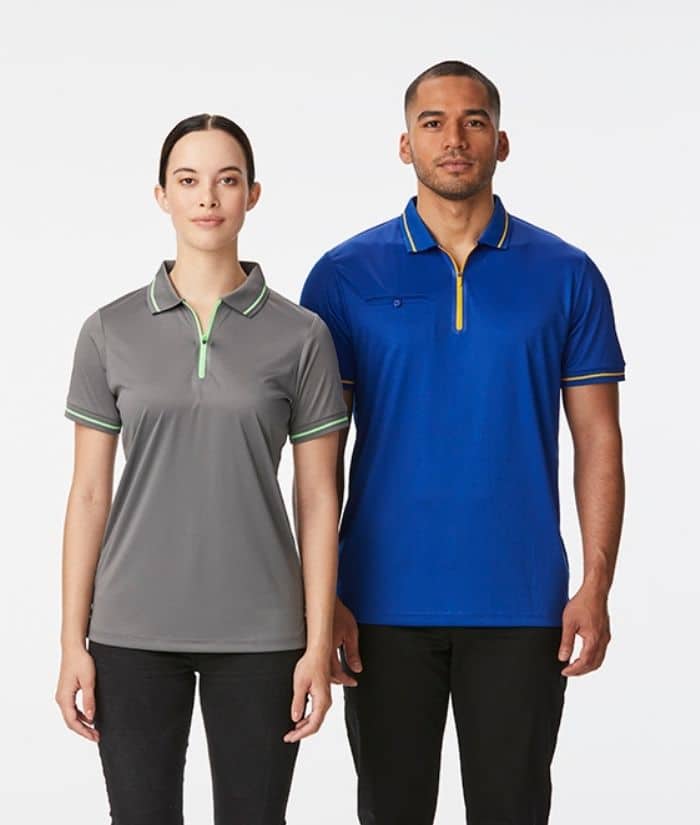 c-force-mens-dash-short-sleeve-polo-FP135-charcoal-royal-sports-team-corporate-uniforms