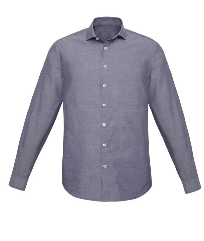 Mens Charlie Slim Fit Chambray Shirt - Uniforms and Workwear NZ - Ticketwearconz